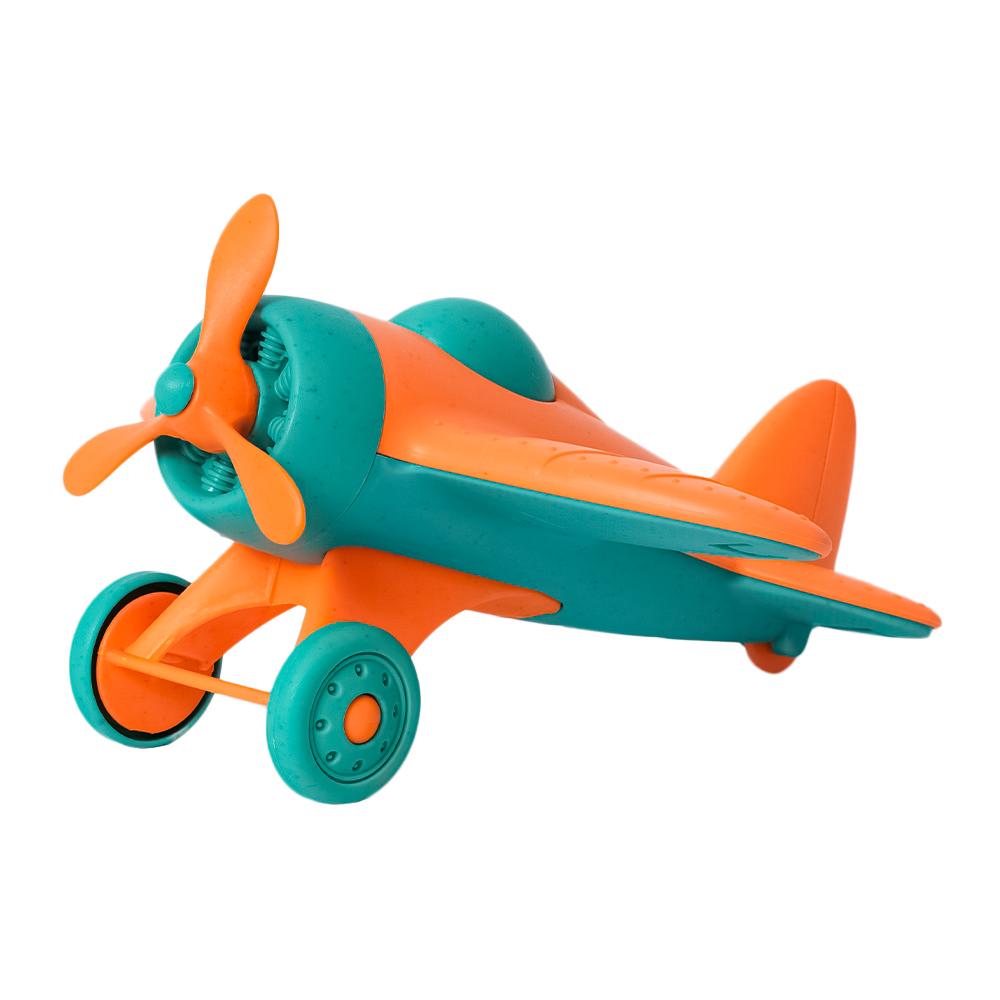 BIOplastic Vliegtuig - 18,5 cm oranje/blauw