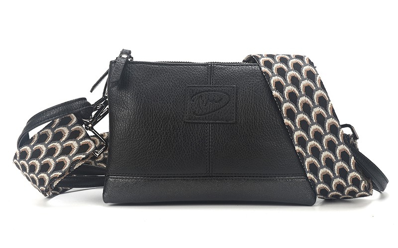 Zwart schoudertasje Harbin