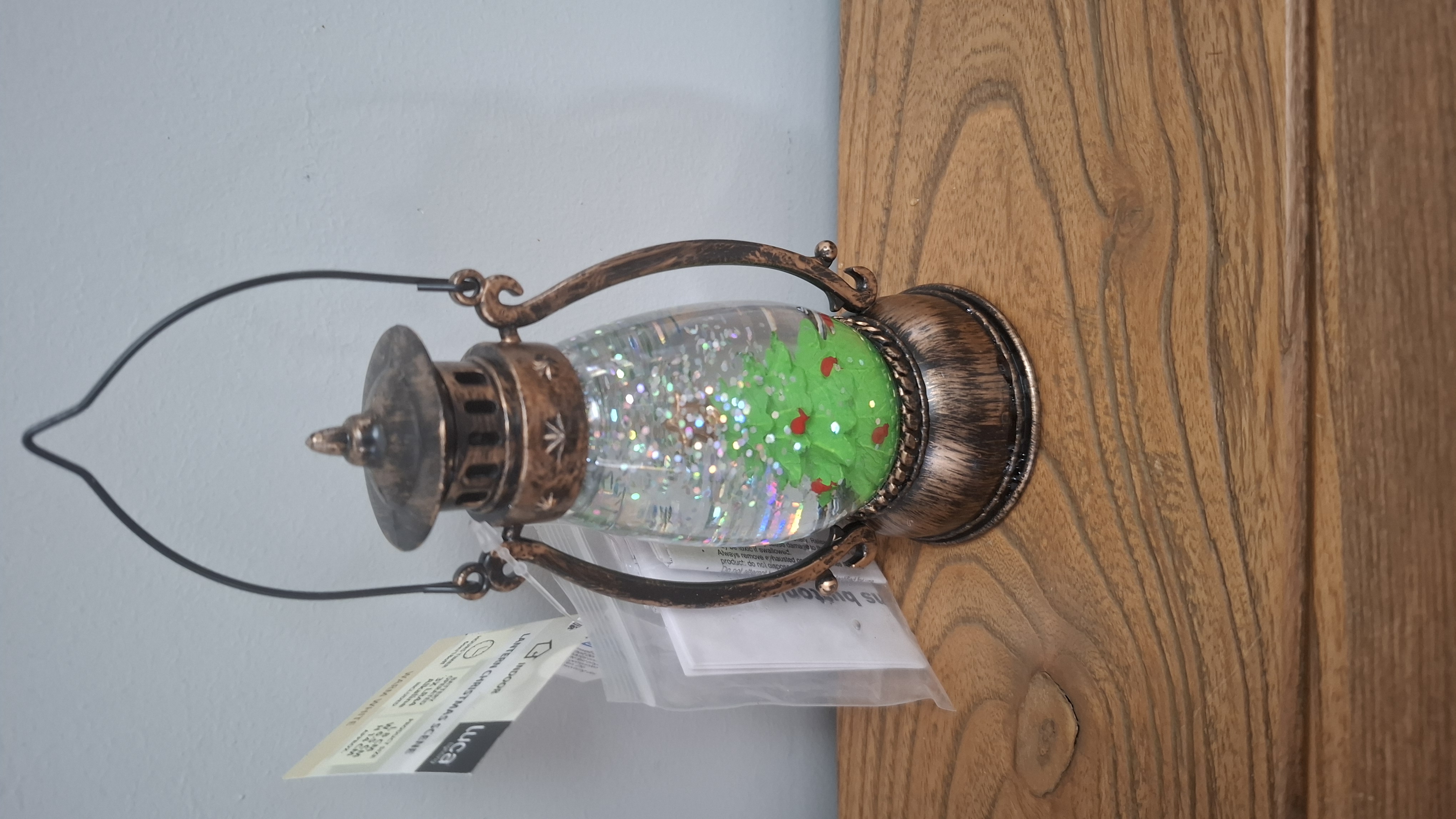 LANTAARN KERSTTAFEREEL ANTIEK WARM WIT 