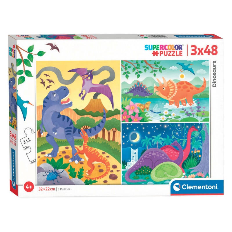 Clementoni legpuzzel - dinosaurussen, 3x48st.