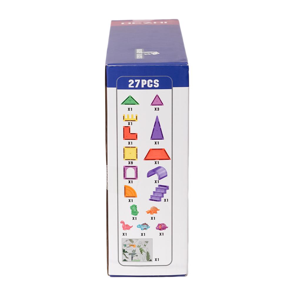 Magnetische Tegels Dino - 27 stuks - 5,5 x 5,5 cm