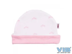 V.i.b. muts rond all over print — wit/roze-tiara