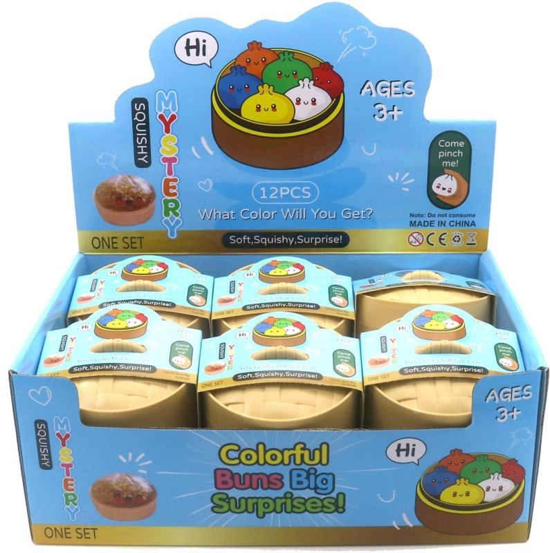 fidget Squishy Dumpling  9.5x5cm paars