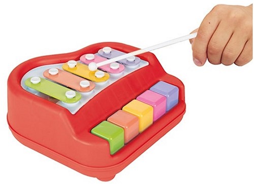 Little Stars Baby piano xylofoon 2-in-1 ( roze/rood )