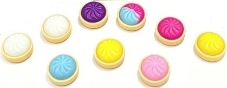 NIEUW: fidget Squishy Dumpling blind bag ( 1 zakje met 4 stuks van 3.5cm )