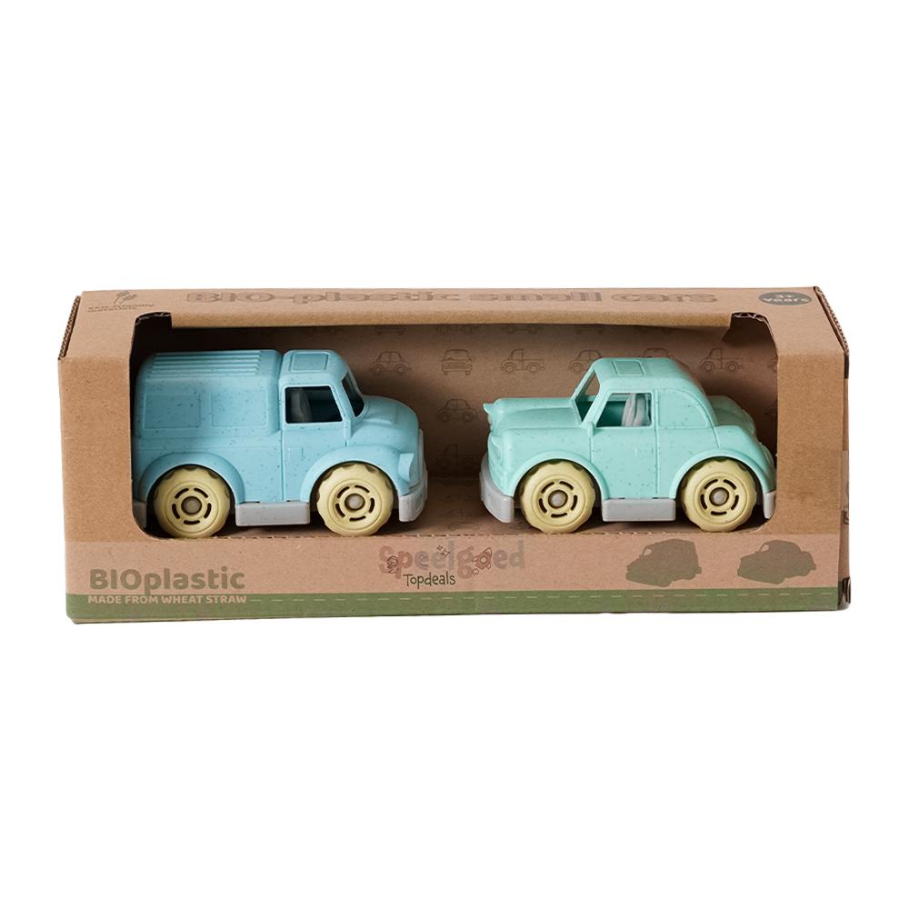BIOplastic Vintage Autoset Pastel Blauw 2-delig