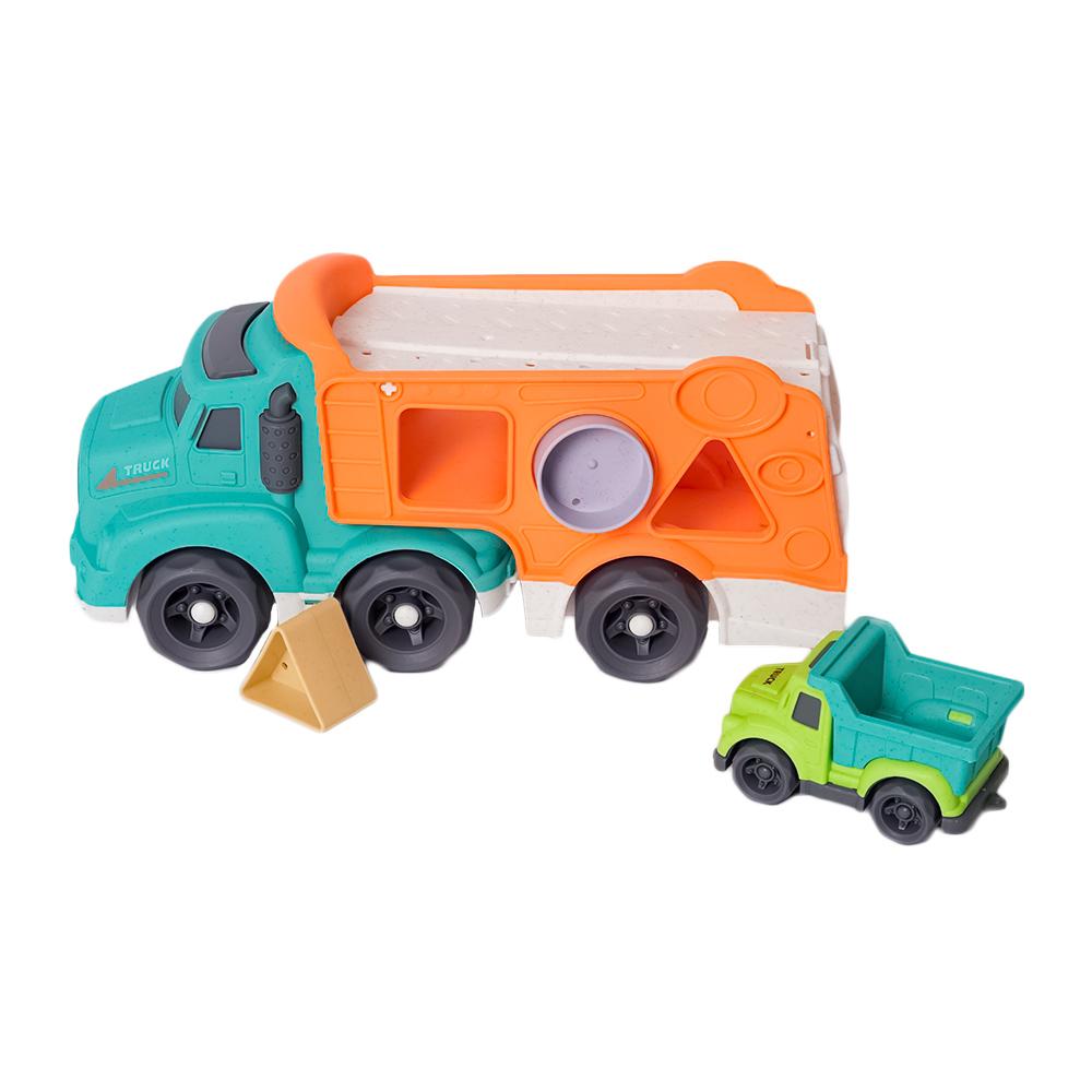 BIOplastic Vormenstoof Truck met Kleine Vrachtauto's