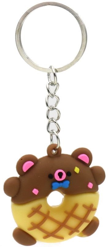 Sleutelhanger Donut 4.5cm bruin