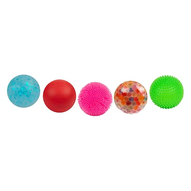 Fidget Fun Squishy Anti-stress Ballen, set van 5.