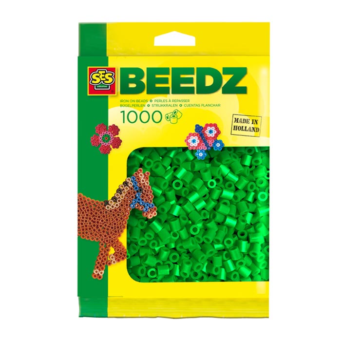 Strijkparels ses: 1000 stuks — groen