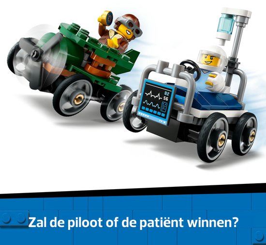LEGO City Raceautopakket: vliegtuig vs. ziekenhuisbed - 60459