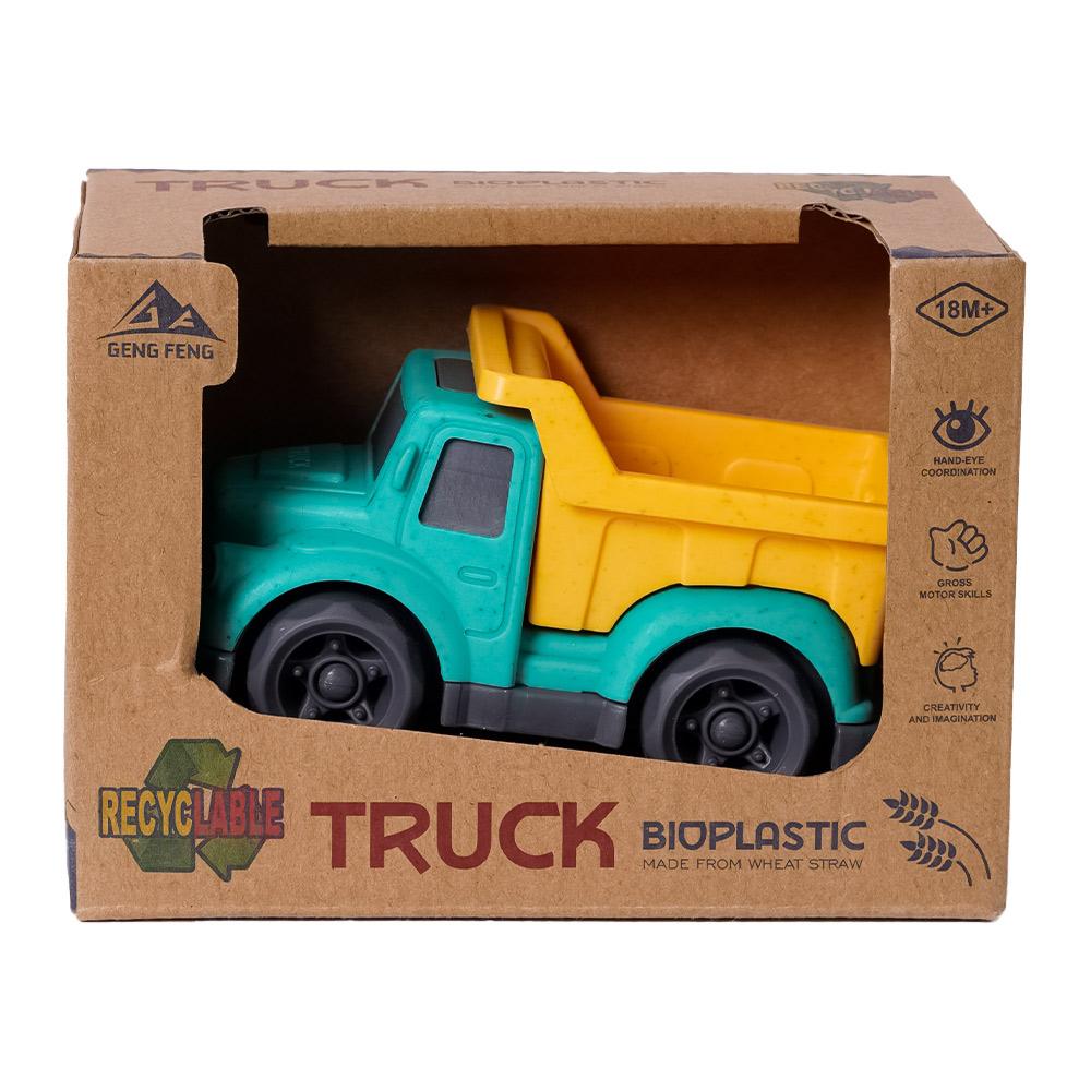 BIOplastic Kiepwagen 2 - 10,5 cm geel/blauw