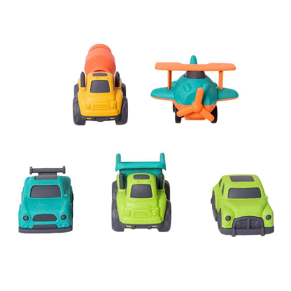 BIOplastic Auto en Vliegset 5-delig - 10,5 cm bouwvoertuig
