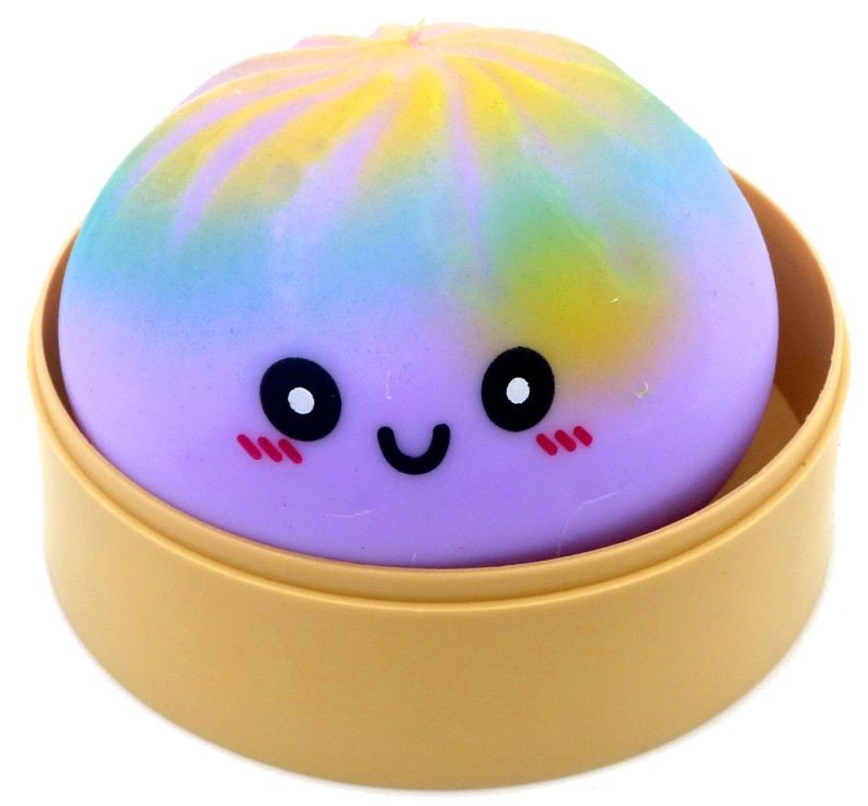 fidget Squishy Dumpling  9.5x5cm paars
