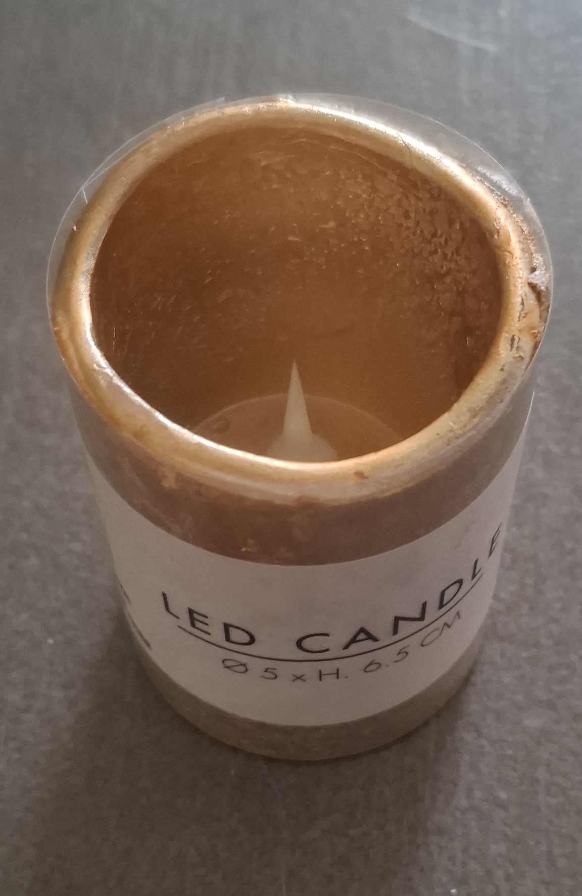 LEDKAARS MET TIMER 50X65MM GOUD