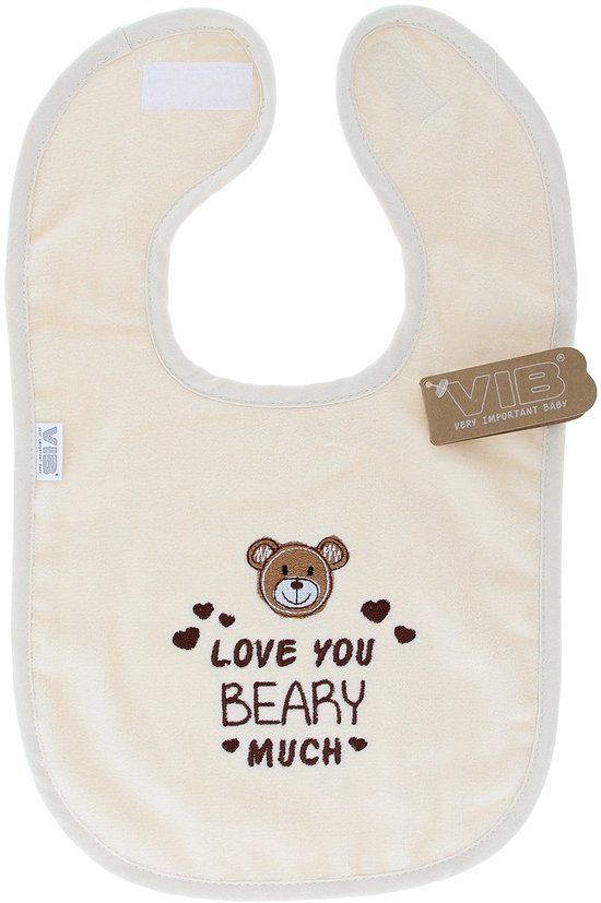 VIB® - Slabbetje - love you BEARY much beige