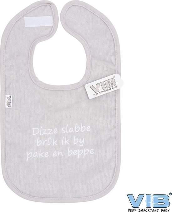 VIB® - Slabbetje  - Fries - Dizze slabbe bruk ik by pake en beppe (grijs)