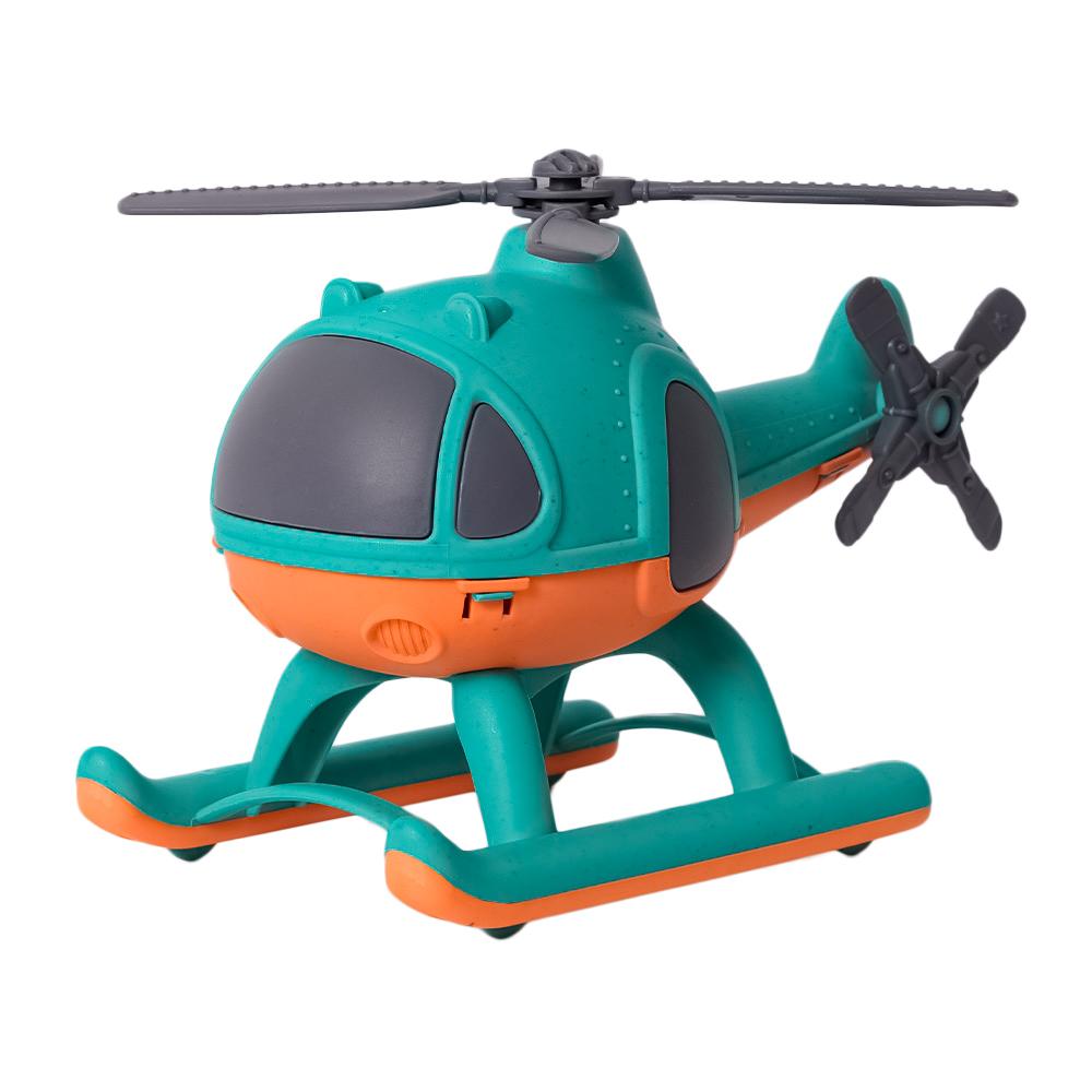 BIOplastic Helikopter - 22 cm blauw/oranje