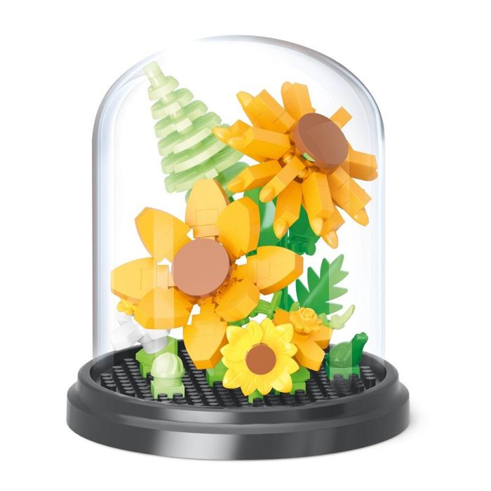 Brick garden bloem 11 cm met stolp