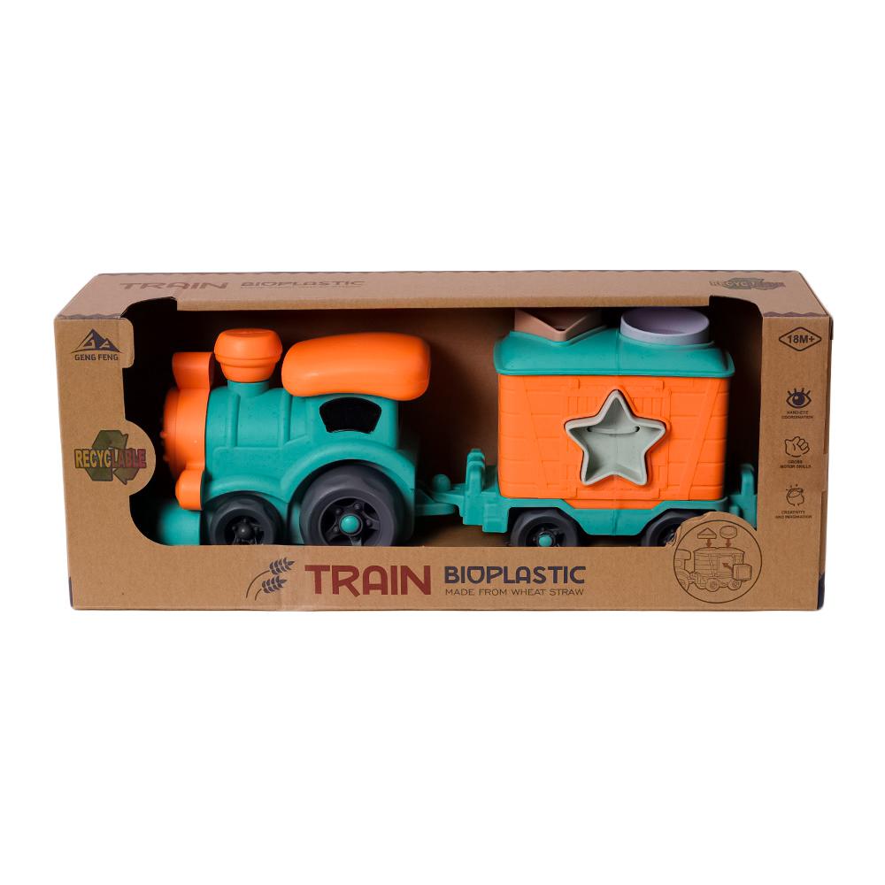 BIOplastic Vormenstoof Trein - 2 Wagons