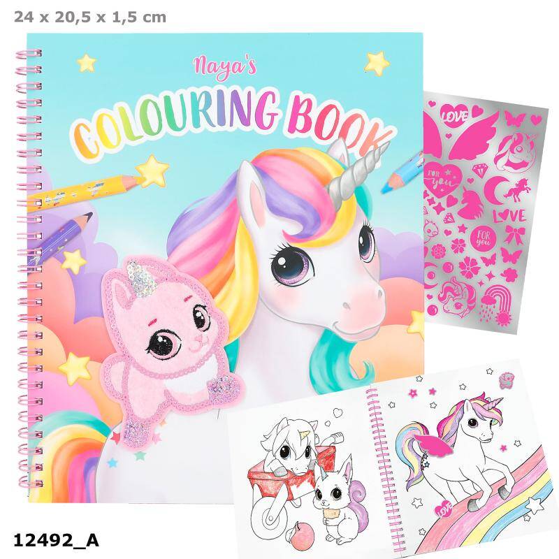 12492 Ylvi kleurboek met eenhoorn pailletten