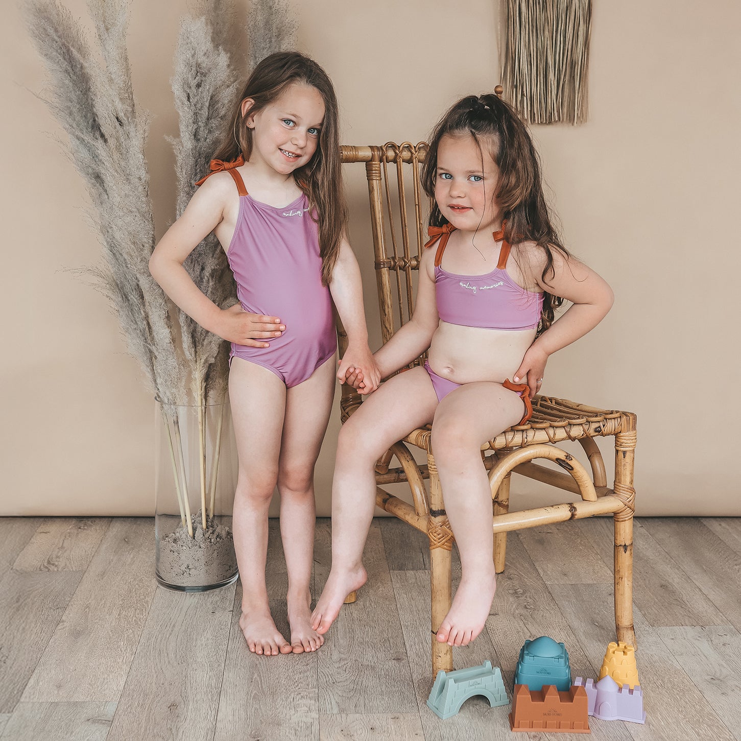 Salted Stories Colorblock | Swimsuit lila 98/104