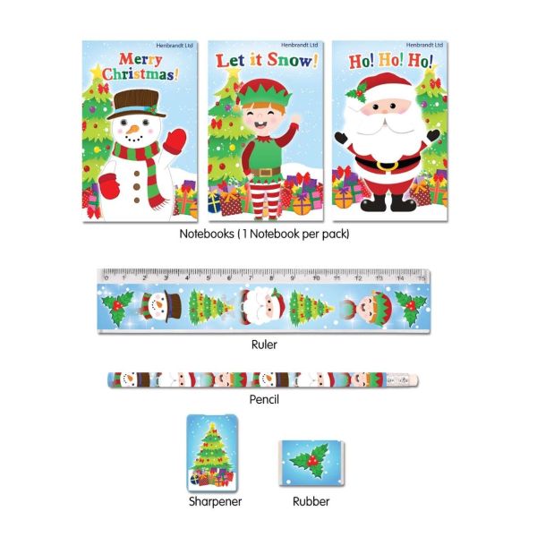 Kerstschrijfset, 5-delig, 