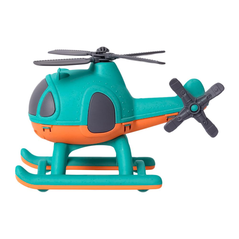 BIOplastic Helikopter - 22 cm blauw/oranje