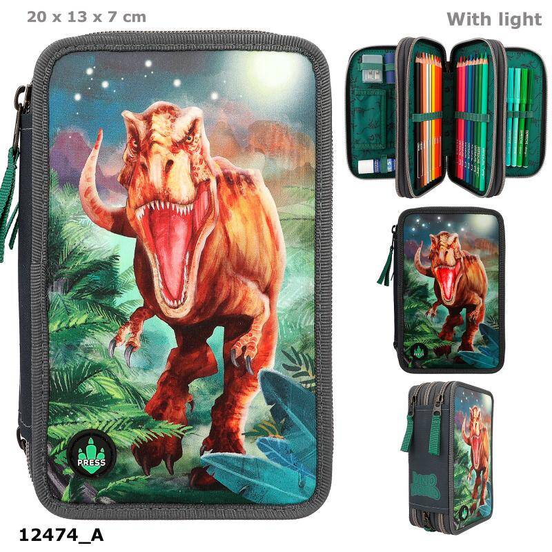 12474 Dino world 3-vaks etui