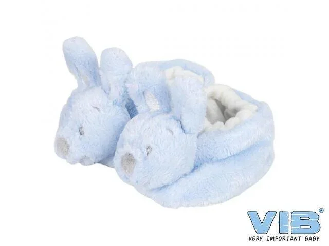 V.i.b. pluche konijnenslofjes — blauw