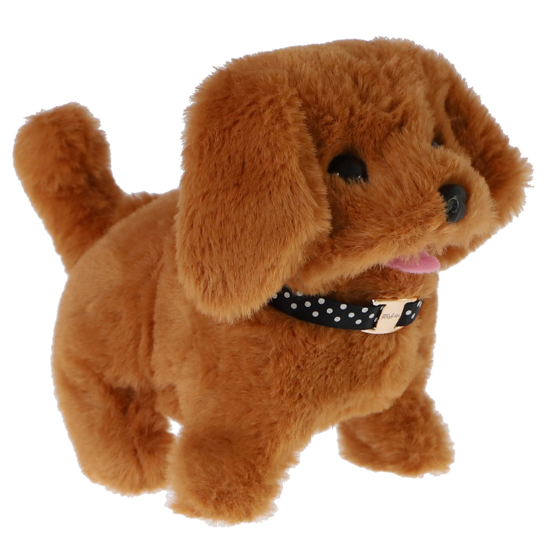 go go walkimals pluche hondje loopt en blaft,  bruin