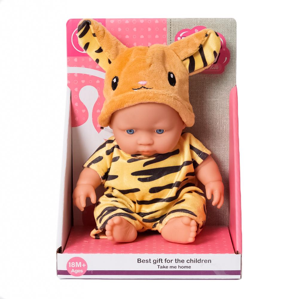 Babypop in tijger pakje - 20 cm