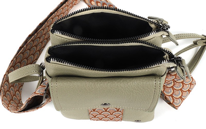 Groen telefoon- en schoudertasje Mason