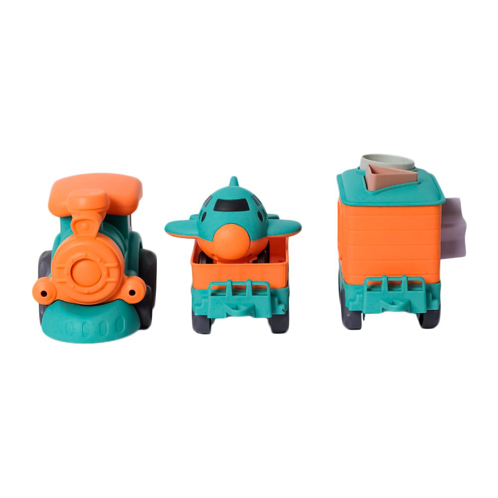 BIOplastic Vormenstoof Trein - 3 Wagons