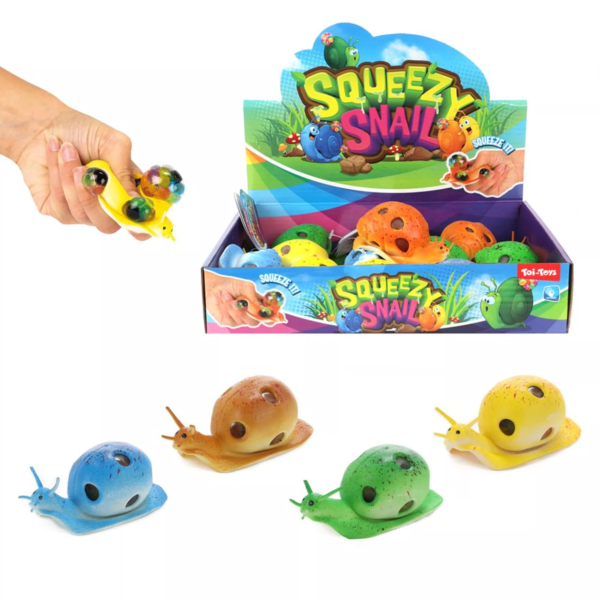 Fidget Knijpslak met Balletjes