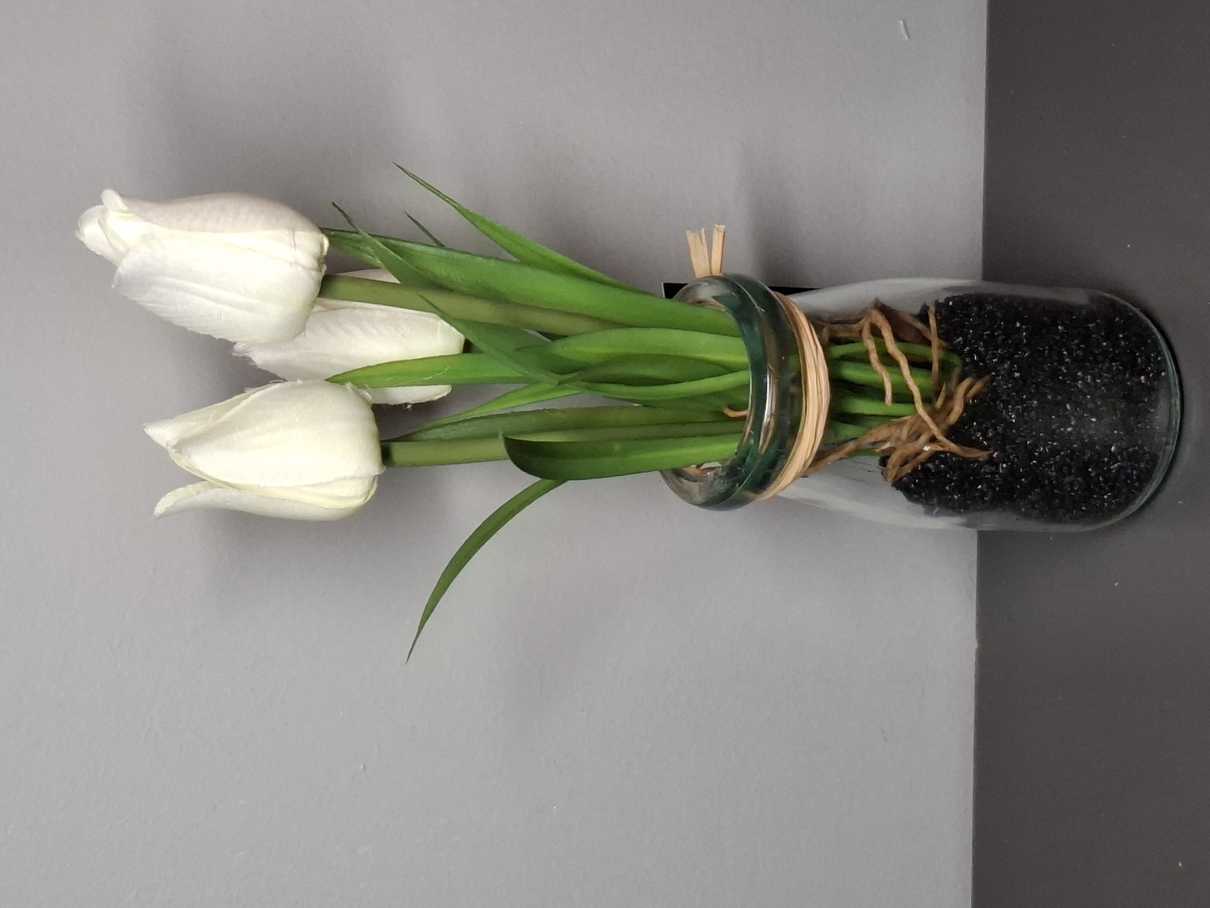 Countryfield Kunsttulpjes in glazen potje