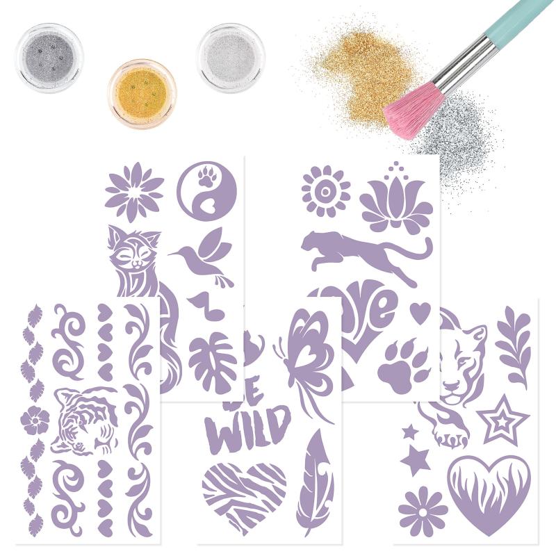 12518 TOPModel glitter tattoos FANTASY TIGER