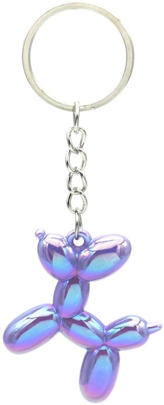 Sleutelhanger Hond 4.5cm paars