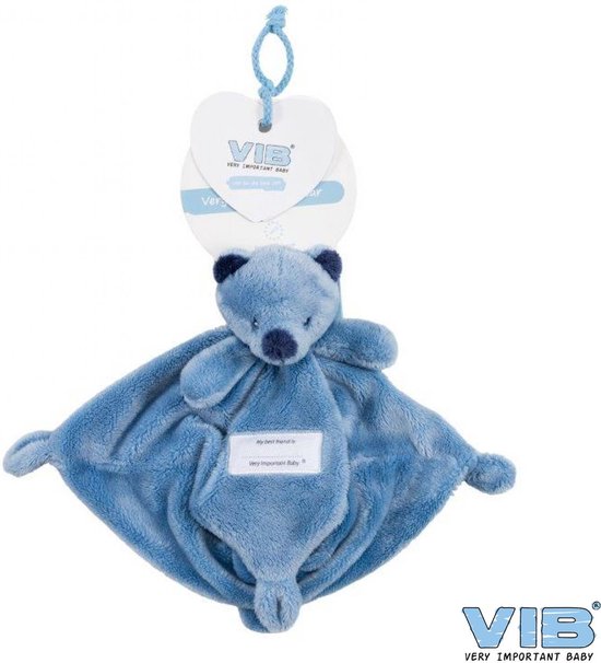 VIB® - Knuffeldoekje Berenhoofd indigo