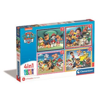 Puzzel 4in1 paw patrol (12, 16, 20, 24)