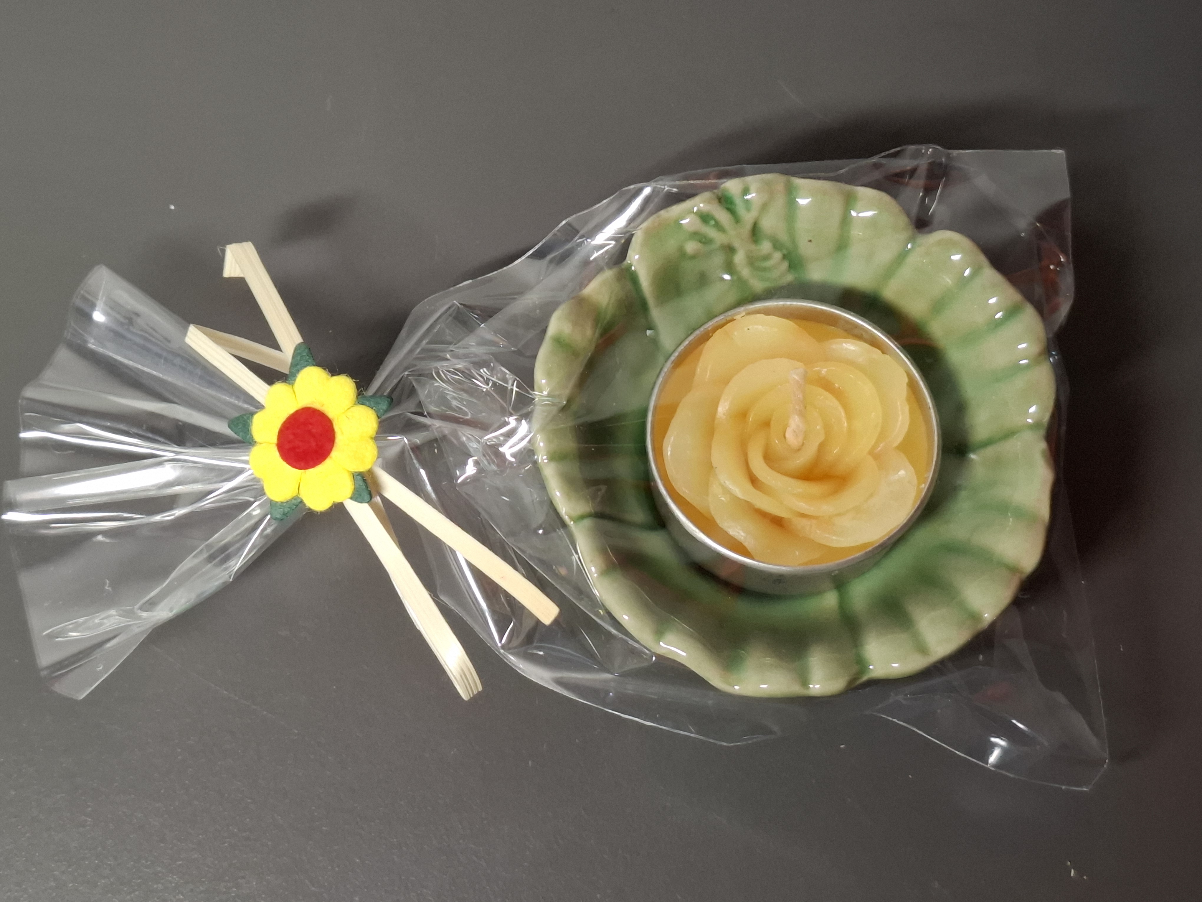 Theelichtje in schaaltje