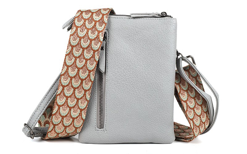 Blauw telefoon- en schoudertasje Mason