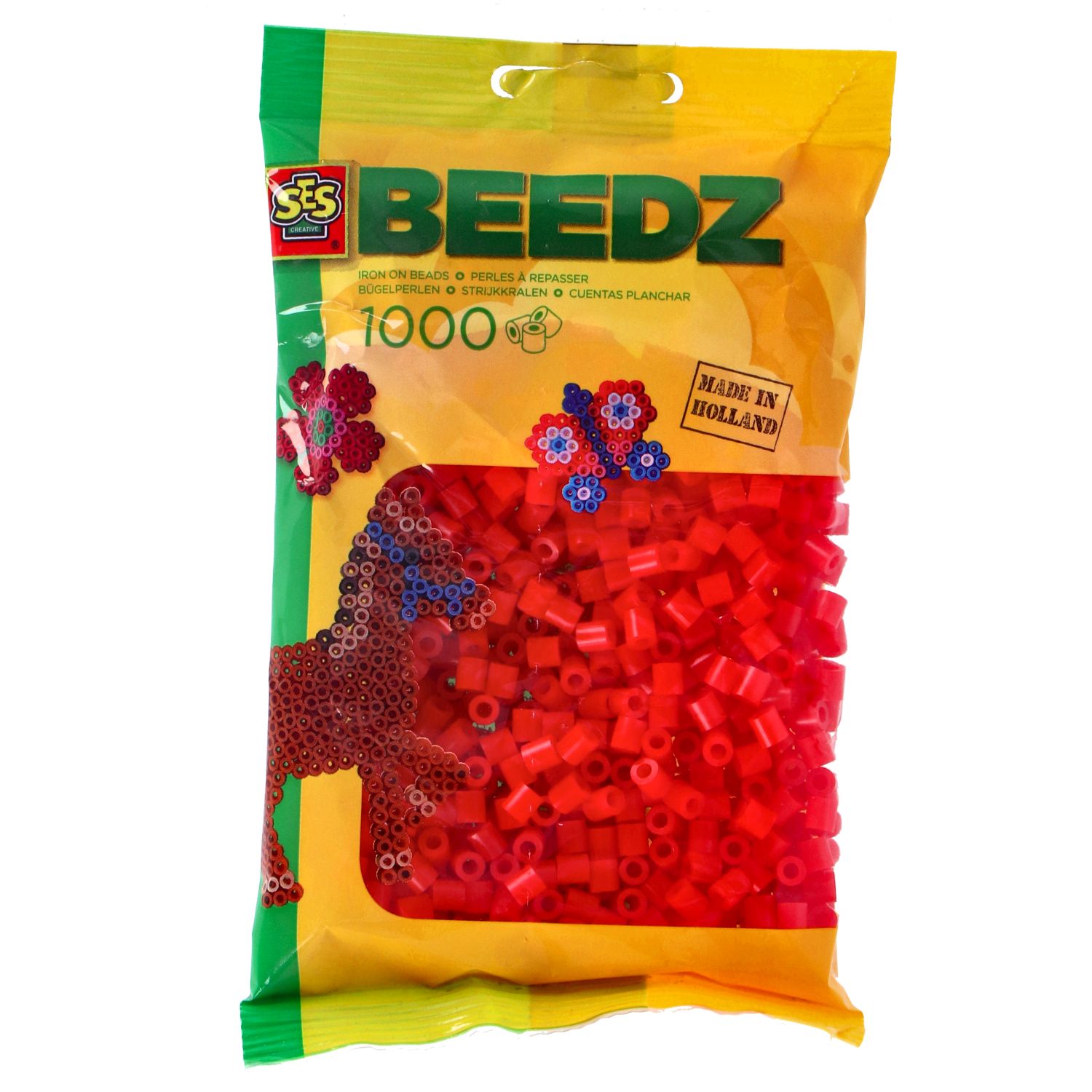 Strijkparels ses: 1000 stuks — rood