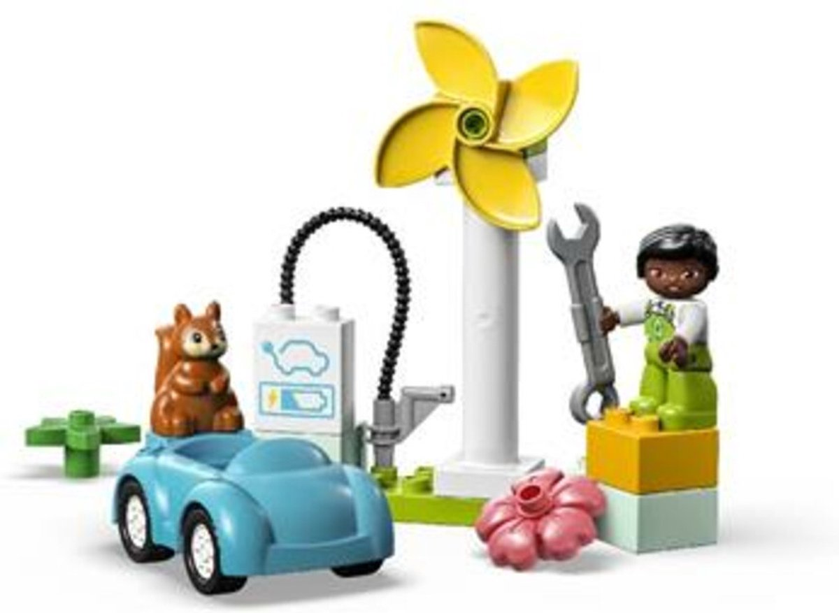 LEGO DUPLO Stad Windmolen en Elektrische Auto Set - 10985