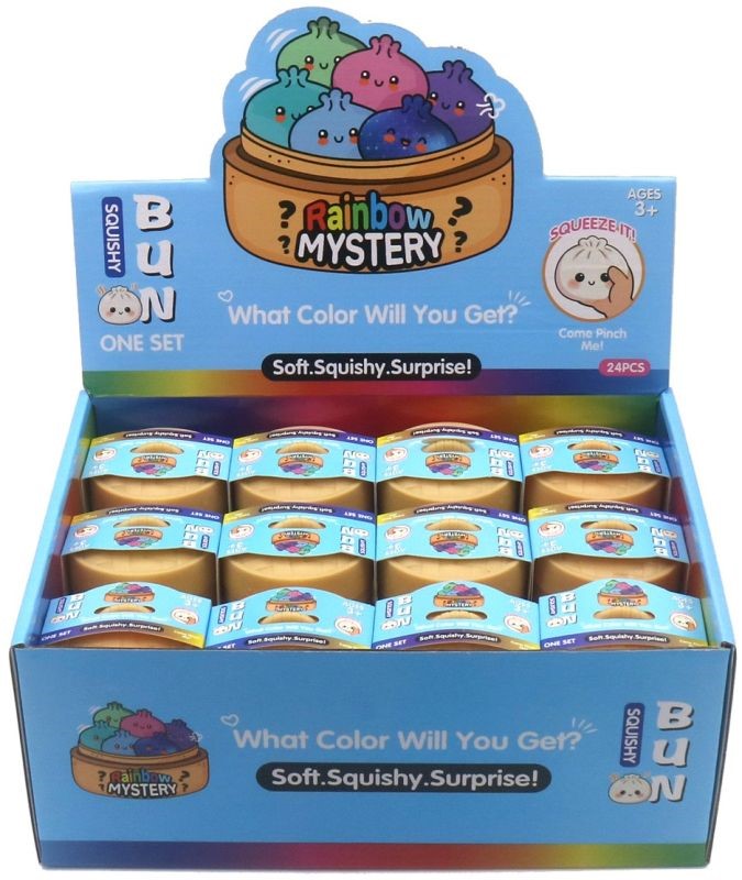 fidget Squishy Dumpling multi color 5.5 cm x 3 cm mystery