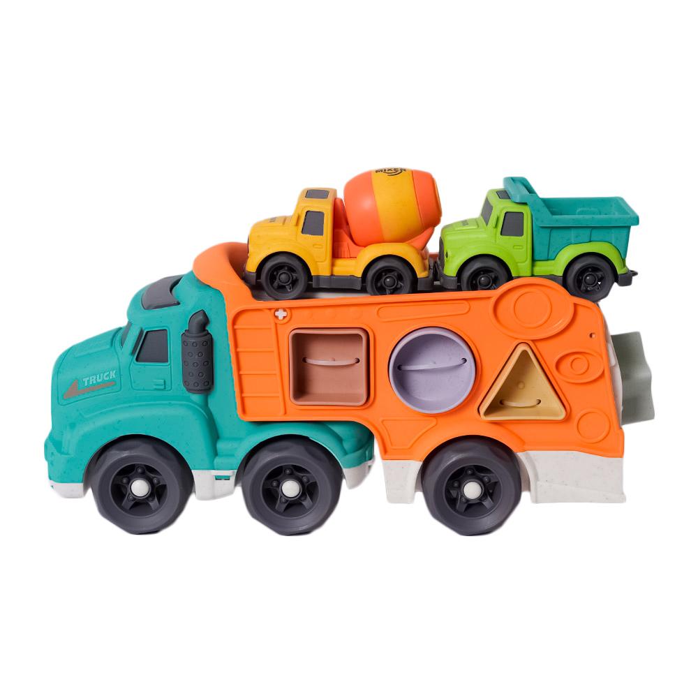 BIOplastic Vormenstoof Truck met Kleine Vrachtauto's