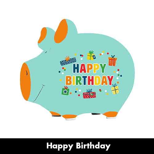 Spaarpot "happy birthday" ( 17 )