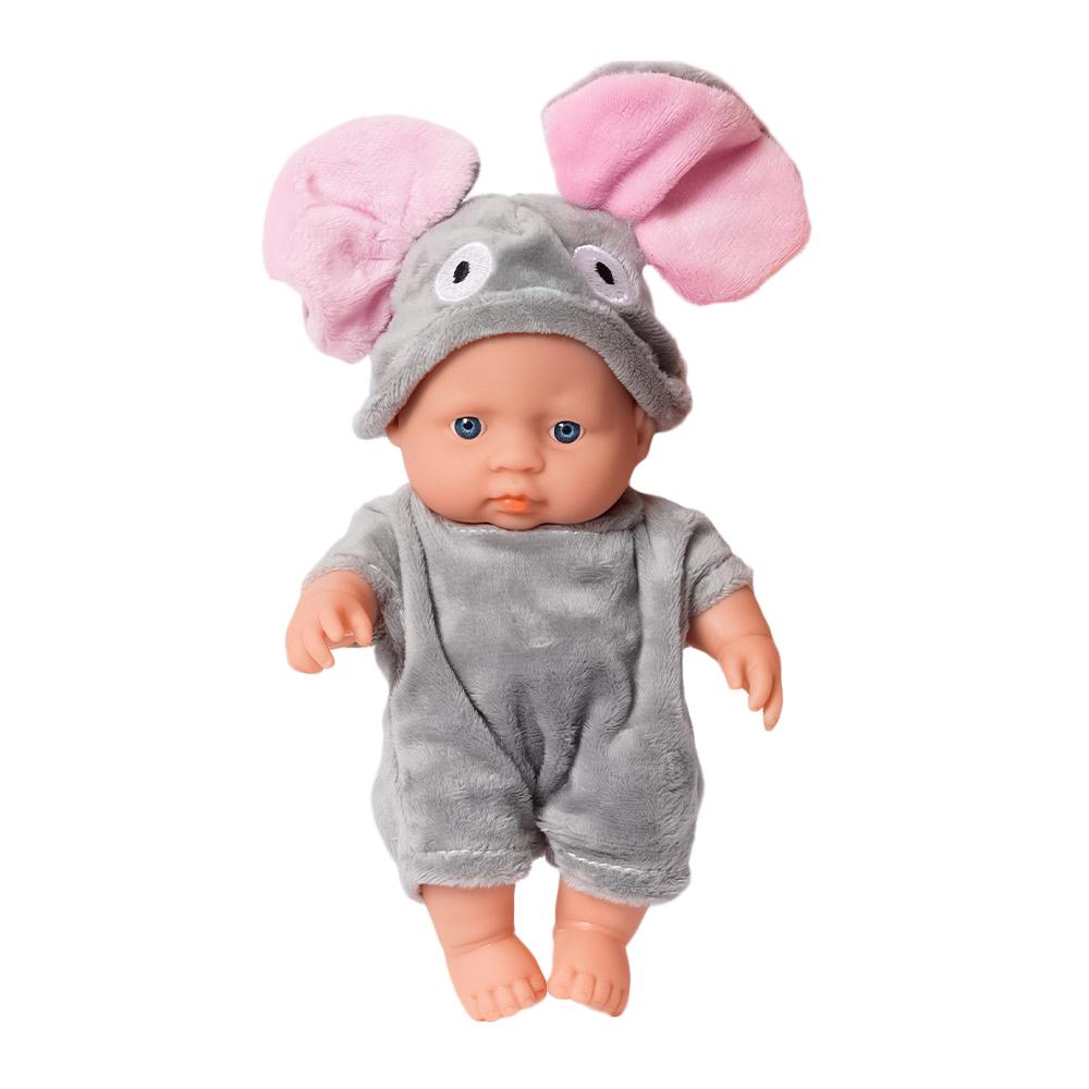 Babypop in olifanten pakje - 20 cm