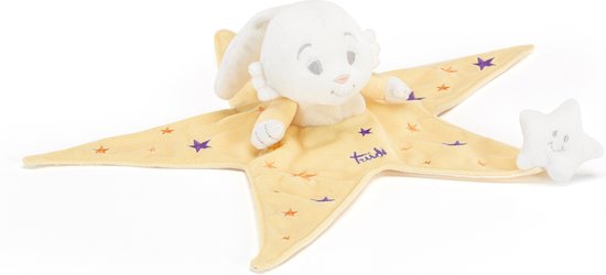 Trudi Knuffeldoekje Konijn Doudou -  - Wit geel - 37x12x32 cm maat S