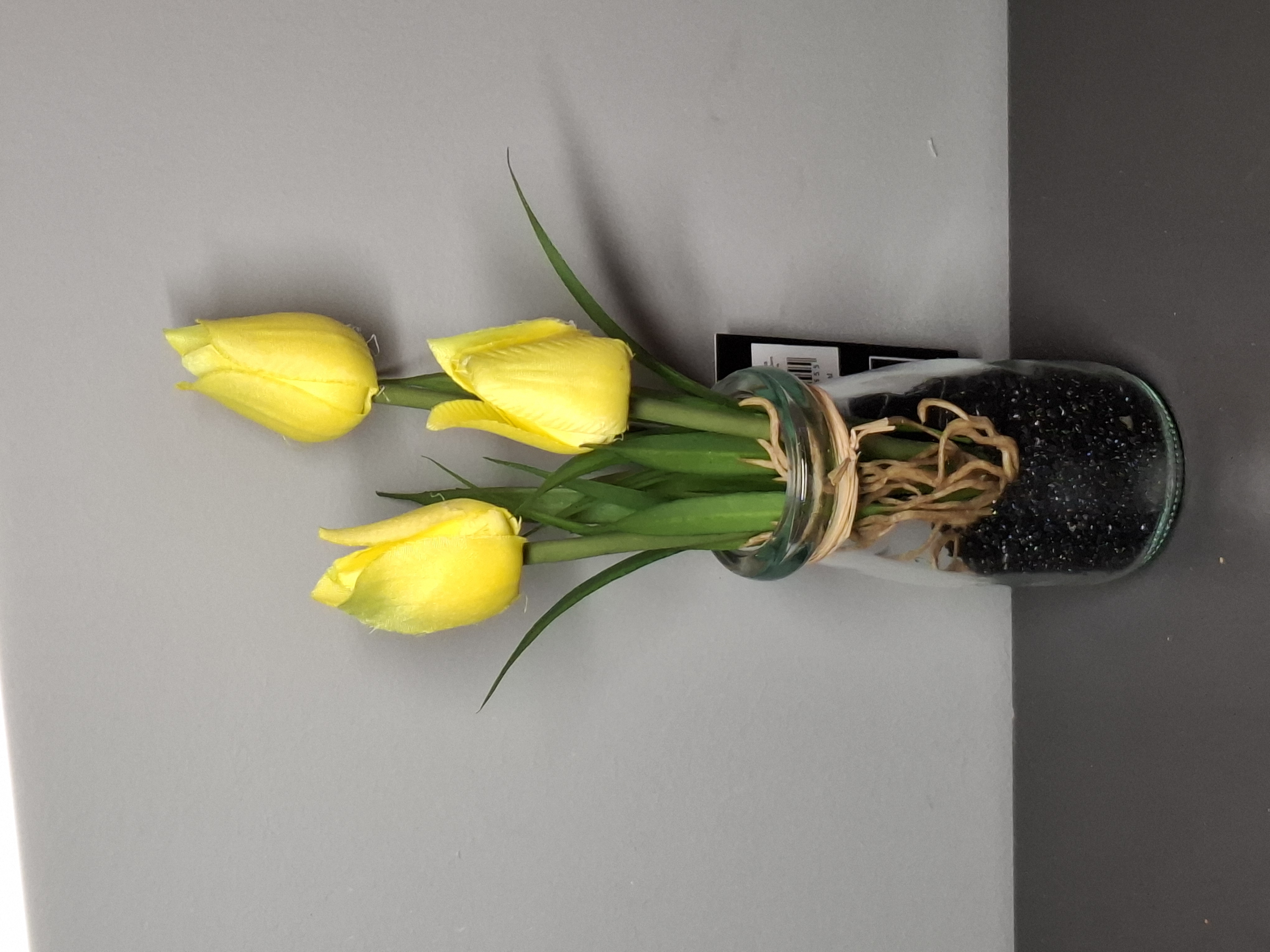 Countryfield Kunsttulpjes in glazen potje